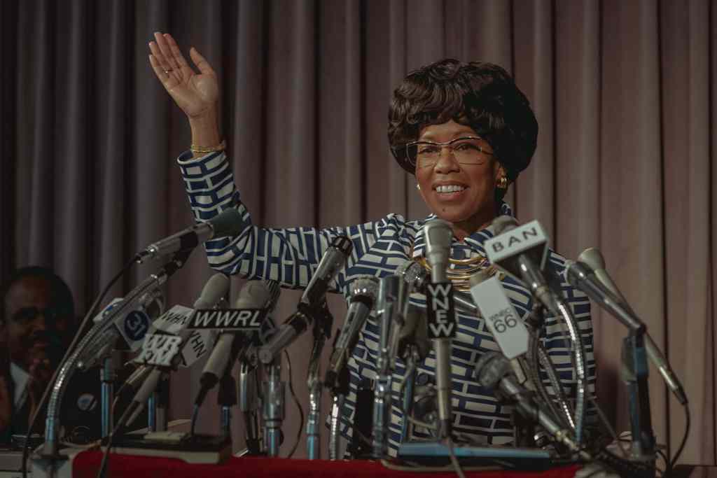EVERYTHING COMING TO NETFLIX IN MARCH 2024 7 SHIRLEY. Regina King as Shirley Chisholm in Shirley. Cr. Glen Wilson/Netflix © 2023.