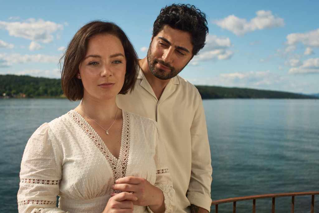 EVERYTHING COMING TO NETFLIX IN APRIL 2024 3 Midsummer Nights. (L to R) Amalia Holm as Hanne, Peiman Azizpour as Darius in Midsummer Nights. Cr. Courtesy of Netflix © 2023