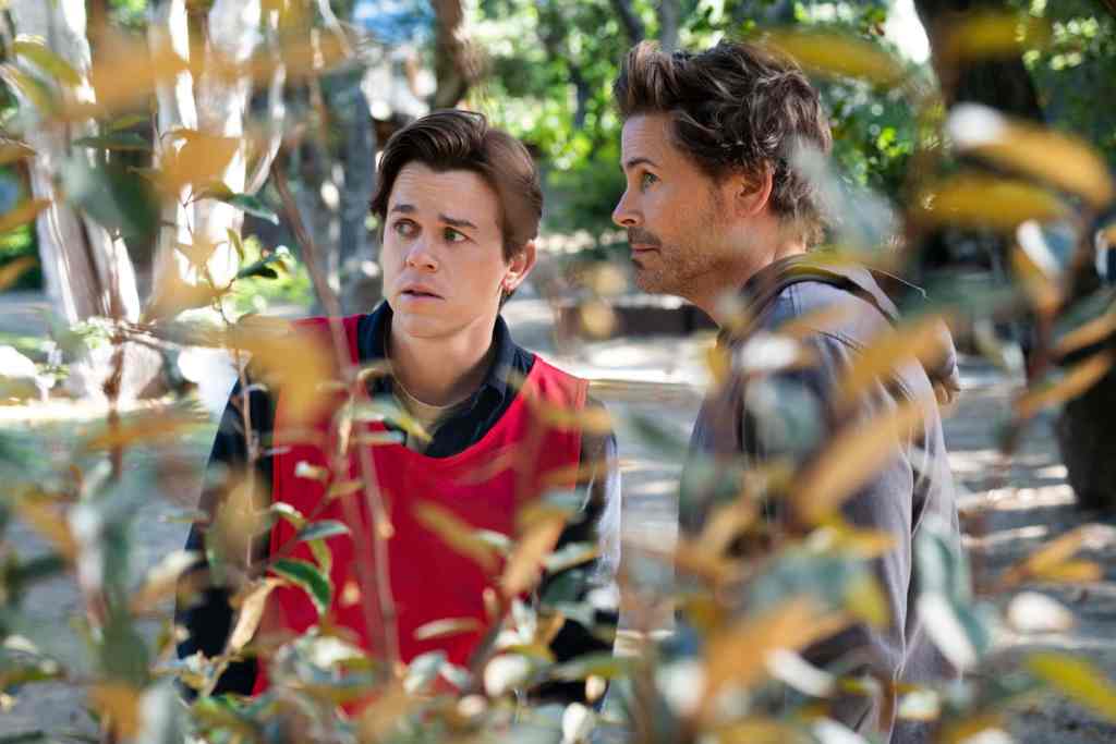 Unstable. (L to R) John Owen Lowe as Jackson, Rob Lowe as Ellis in episode 203 of Unstable. Cr. John P. Fleenor/Netflix © 2024