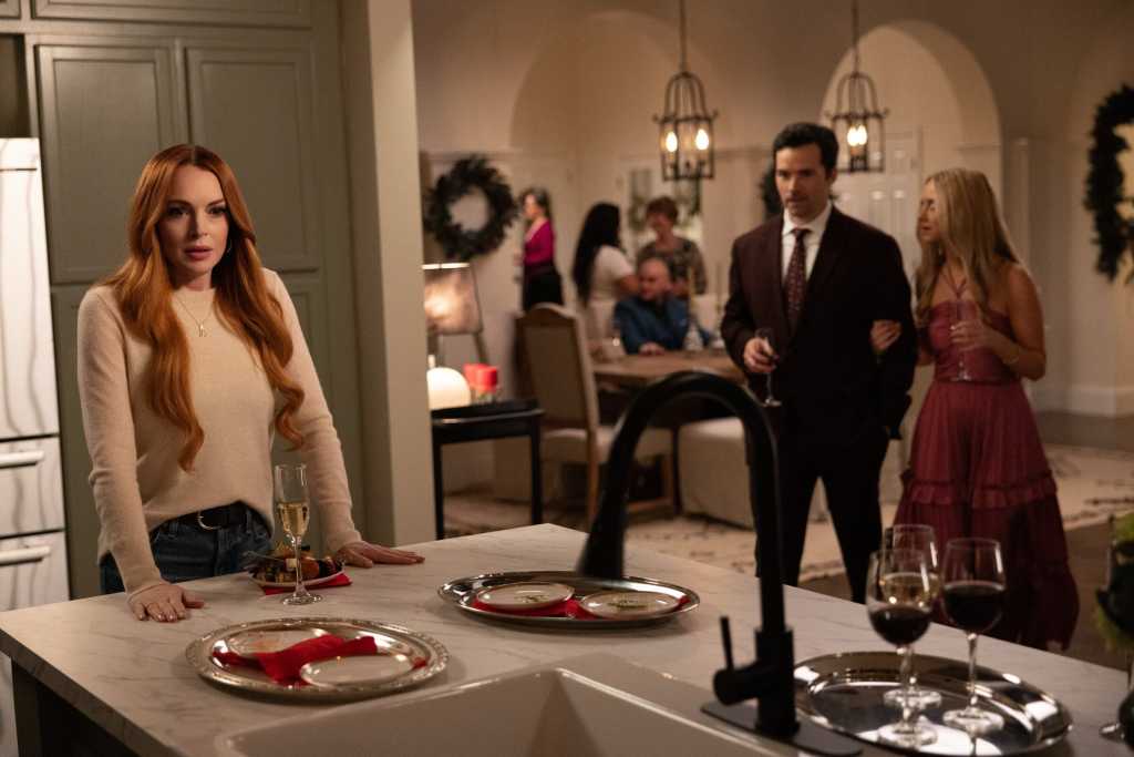 Lindsay Lohan, Kristin Chenoweth & Ian Harding in the 'Our Little Secret' 3 Our Little Secret.