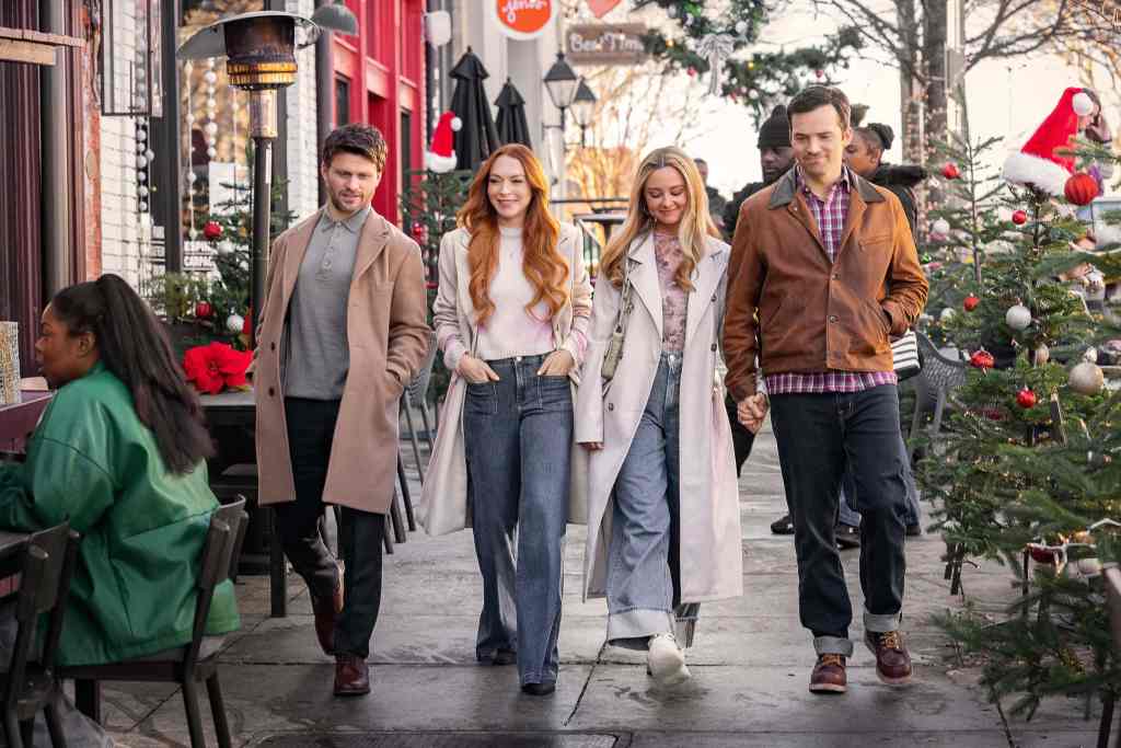 Lindsay Lohan, Kristin Chenoweth & Ian Harding in the 'Our Little Secret' 2 Our Little Secret.