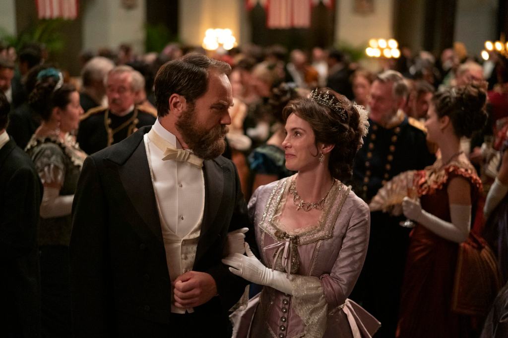 Next On Netflix: Upcoming Series, Films and Games for 2025 12 Death By Lightning. (L to R) Michael Shannon as James Garfield, Betty Gilpin as Crete Garfield in episode 103 of Death By Lightning. Cr. Larry Horricks/Netflix © 2024