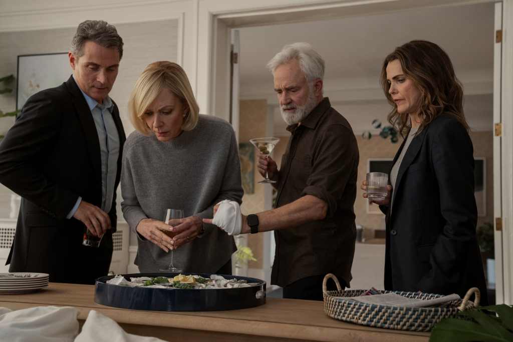 The Diplomat Secures Season 4 Renewal as Season 3 Sets the Stage for a Political Shake-Up 3 The Diplomat. (L to R) Rufus Sewell as Hal Wyler, Allison Janney as Grace Penn, Bradley Whitford as Todd Penn, Keri Russell as Kate Wyler in episode 306 of The Diplomat. Cr. Clifton Prescod/Netflix © 2025