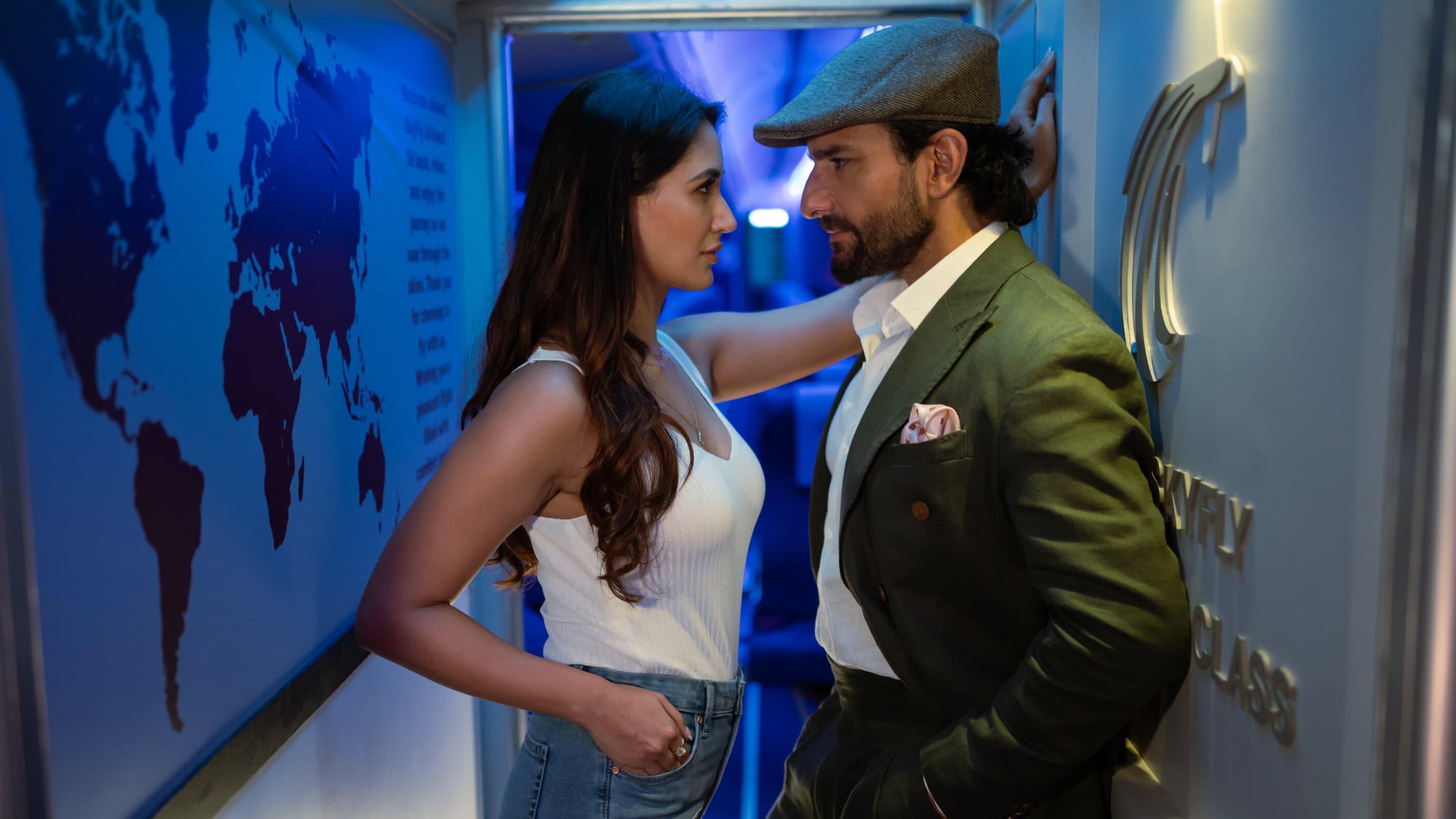 Jewel Thief. (L to R) Nikita Dutta, Saif Ali Khan in Jewel Thief. Cr. Courtesy of Netflix © 2024