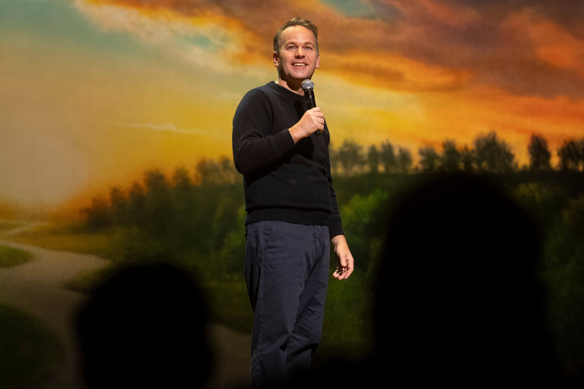 Mike Birbiglia: The Good Life. Mike Birbiglia in Mike Birbiglia: The Good Life. Cr. Clifton Prescod/Netflix © 2025