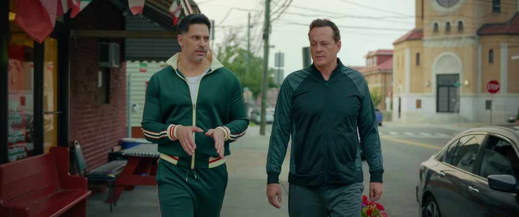Nonnas: Vince Vaughn Leads Netflix’s Heartfelt Italian-American Tribute This May 2 Nonnas. (L-R) Joe Manganiello as Bruno and Vince Vaughn as Joe Scaravella in Nonnas. Cr. Netflix © 2025.