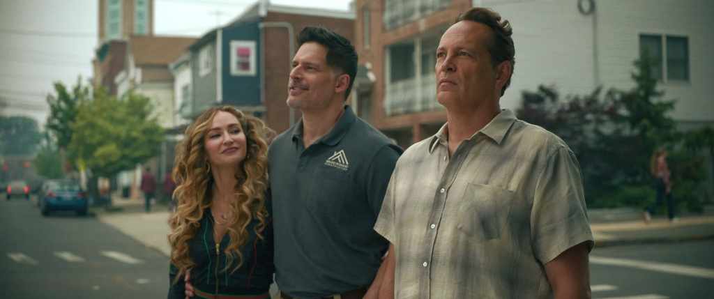 Nonnas: Vince Vaughn Leads Netflix’s Heartfelt Italian-American Tribute This May 7 Nonnas. (L-R) Drea de Matteo as Stella, Joe Manganiello as Bruno and Vince Vaughn as Joe Scaravella in Nonnas. Cr. Netflix © 2025.