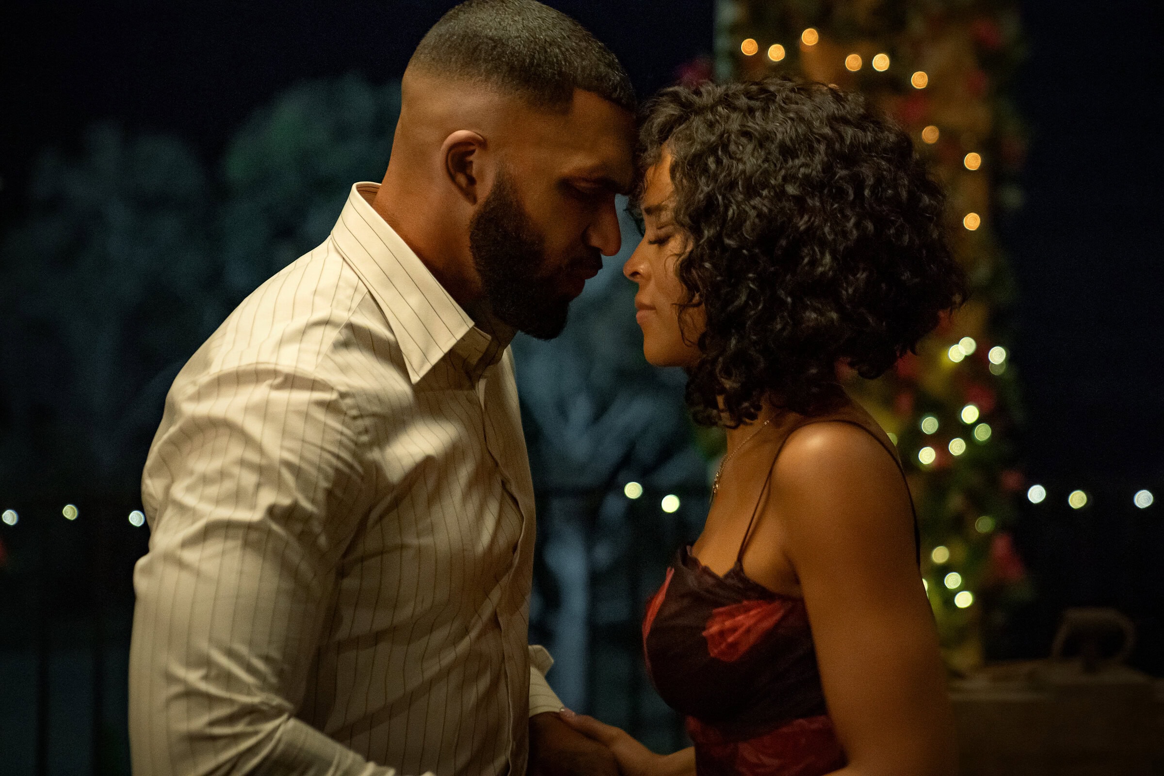 Ruth & Boaz. (L-R) Tyler Lepley as Boaz and Serayah McNeill as Ruth in Ruth & Boaz. Cr. Daniel McFadden/ Perry Well Films 2/Courtesy of Netflix