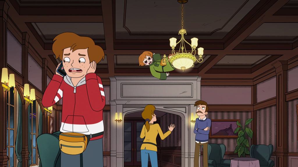 Haunted Hotel: Netflix’s New Adult Animated Comedy from Matt Roller Arrives September 19 3 Katherine, Nathan, and ghosts inside the haunted lobby