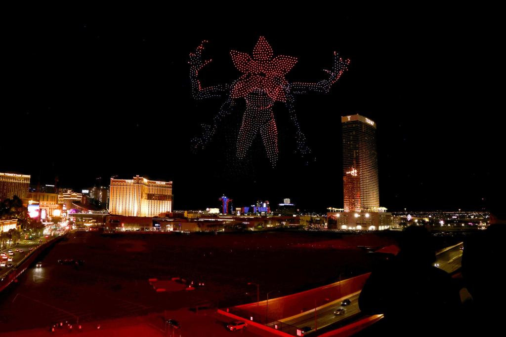 To accompany the debut of the Stranger Things 5 finale trailer, Netflix staged a large-scale public event in Las Vegas on Sunday, December 28.